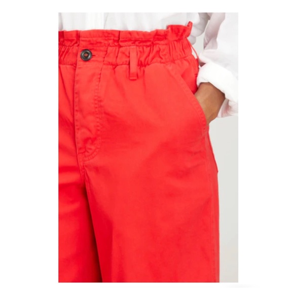 Xirena 2022 Cormick High Rise Paperbag Waist Wide Leg Pant in Red Pepper Size S - Picture 8 of 16
